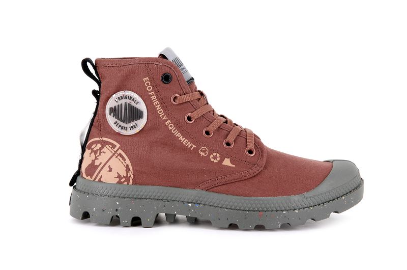 Palladium Pampa Organic Metro Men\'s High Tops Copper Brown | 093426-WTA