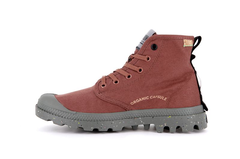 Palladium Pampa Organic Metro Women's High Tops Copper Brown | 380527-XWI