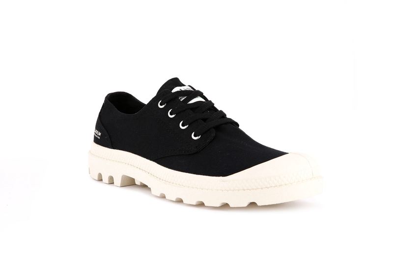 Palladium Pampa Oxford Organic Ii Kids' Low Tops Black | 305798-RQF