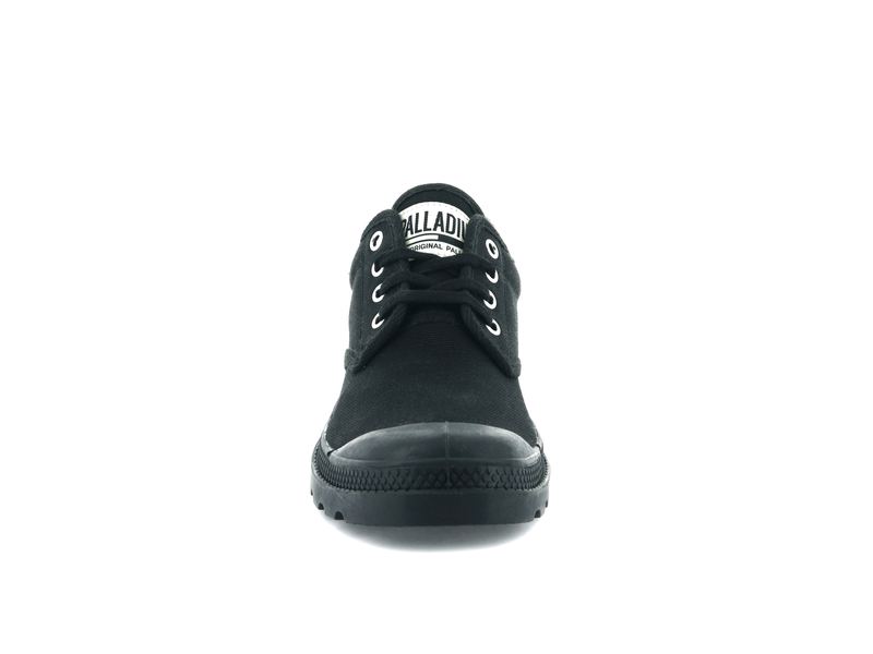 Palladium Pampa Oxford Originale Kids' Low Tops Black/Black | 295106-WBI