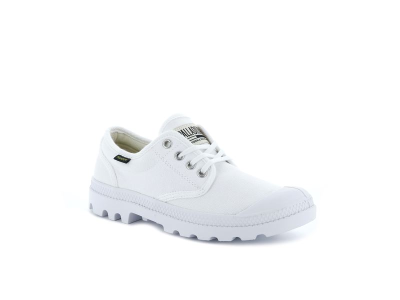 Palladium Pampa Oxford Originale Kids' Low Tops White/White | 328947-CFY