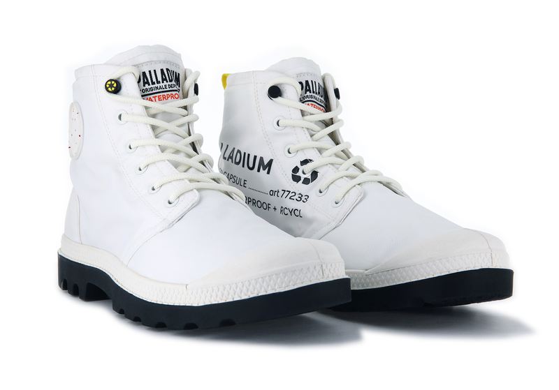 Palladium Pampa Recycle Waterproof+ 2 Women's High Tops Star White | 023549-DWQ