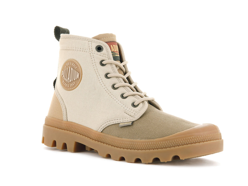 Palladium Pampa Shade 75th Men's Boots Bone Brown | 769482-KES