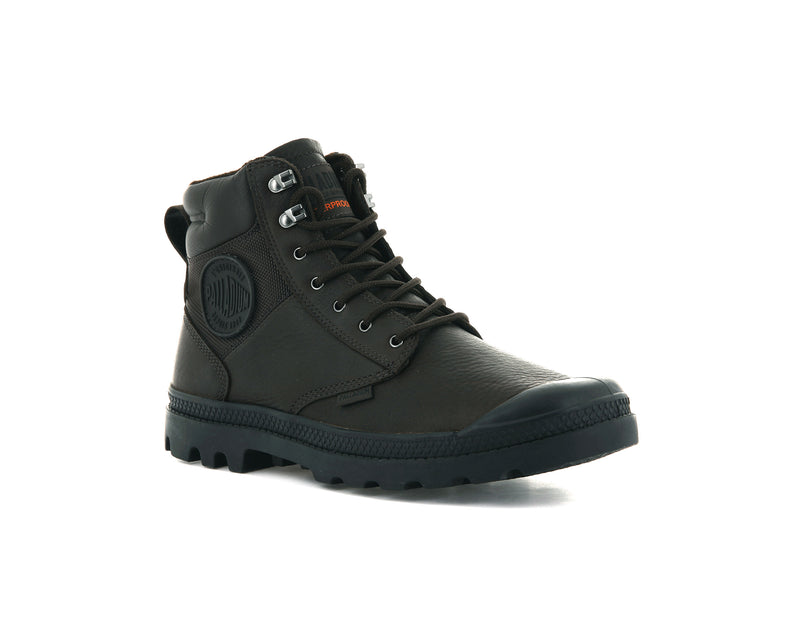 Palladium Pampa Shield Wp+ Lth Women's Boots Dark Brown | 794362-YPZ