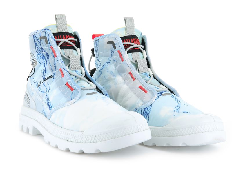 Palladium Pampa Travel Lite E Men's High Tops Glacier Print | 948510-JHF