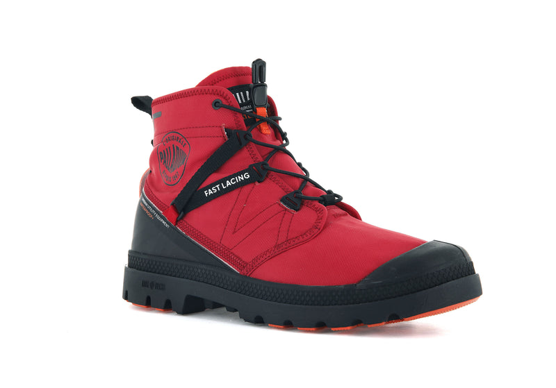 Palladium Pampa Travel Lite+ Waterproof Kids' Boots Red Salsa | 067941-CGI