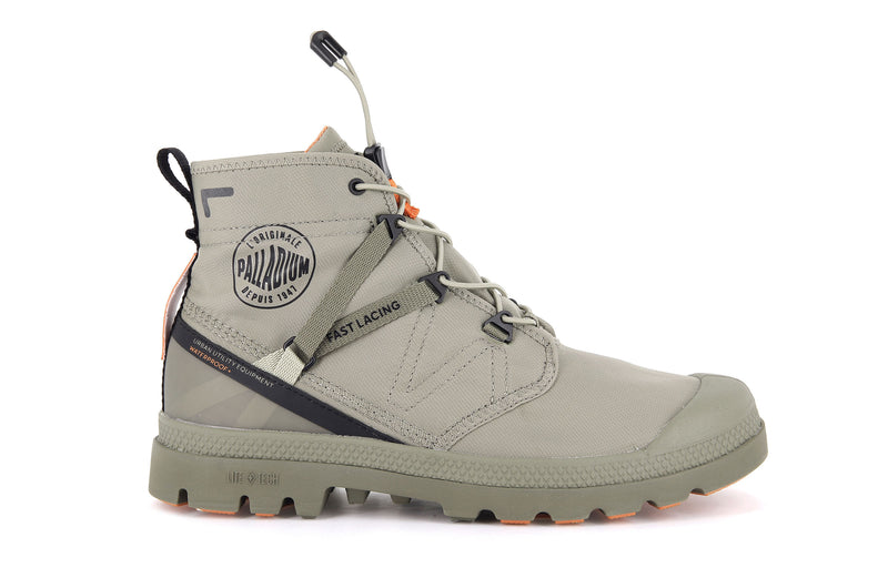 Palladium Pampa Travel Lite+ Waterproof Men\'s High Tops Dune | 210845-ODS