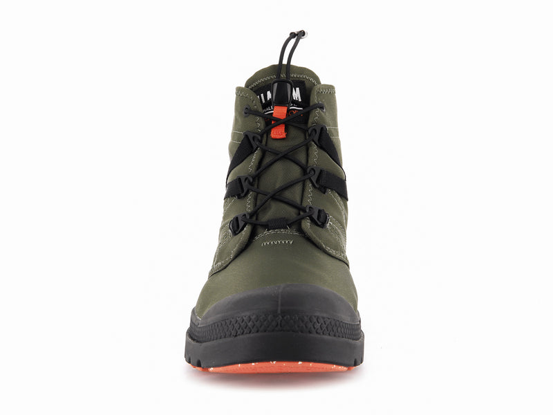 Palladium Pampa Travel Lite+ Waterproof Women's High Tops Olive Night | 546029-TSC