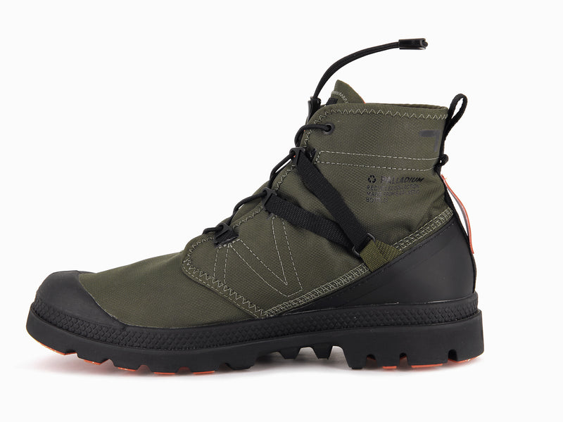 Palladium Pampa Travel Lite+ Waterproof Women's High Tops Olive Night | 546029-TSC