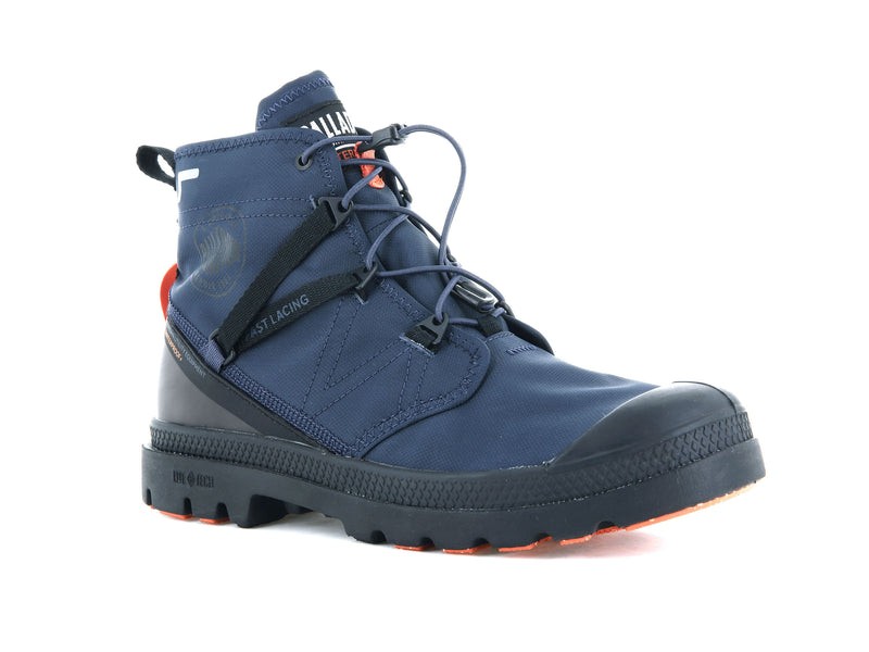 Palladium Pampa Travel Lite+ Waterproof Men's High Tops Mood Indigo | 610923-HZR