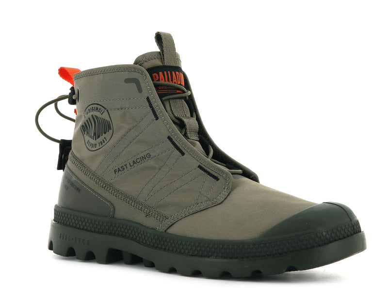 Palladium Pampa Travel Lite Women's Boots Dusky Green | 367198-FQB