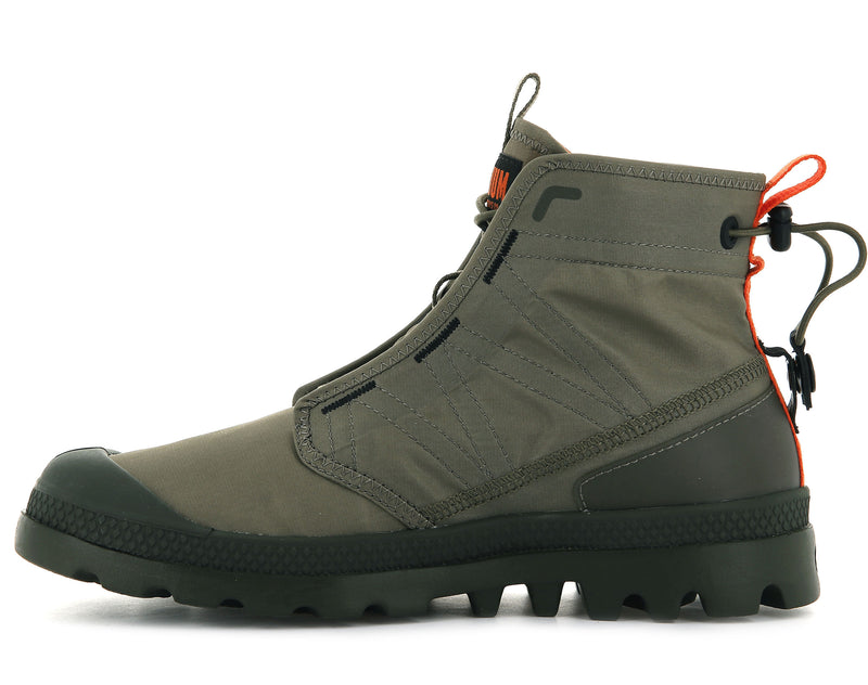 Palladium Pampa Travel Lite Women's Boots Dusky Green | 367198-FQB