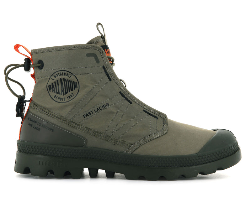 Palladium Pampa Travel Lite Women\'s Boots Dusky Green | 367198-FQB