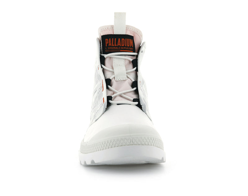 Palladium Pampa Travel Lite Women's High Tops Star White | 138572-HCF