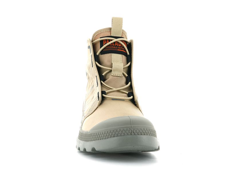 Palladium Pampa Travel Lite Women's High Tops Desert | 758302-OVB