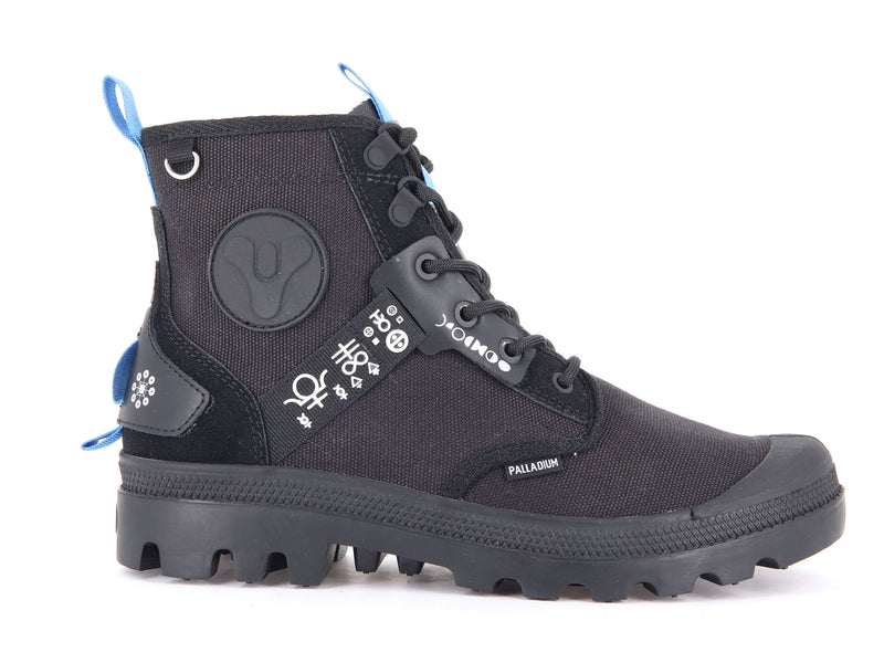 Palladium Pampa Witch Queen X Destiny Kids\' Boots Black | 275041-BLC