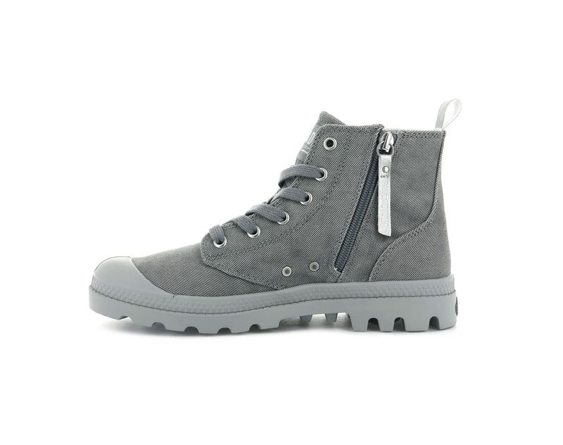 Palladium Pampa Zip Desertwash Women's Boots Dark Grey | 289160-YVT