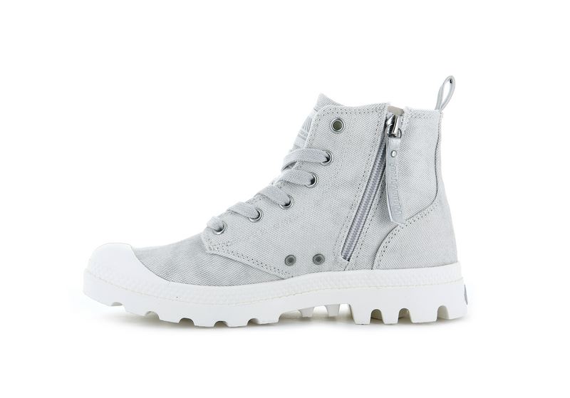 Palladium Pampa Zip Desertwash Women's High Tops Whisper Green | 091438-PUV