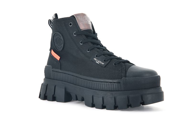 Palladium Revolt Hi Tx Women's Boots Black/Black | 859460-HIU