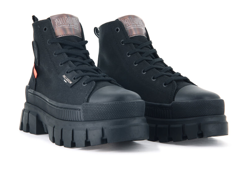 Palladium Revolt Hi Tx Women's Boots Black/Black | 859460-HIU