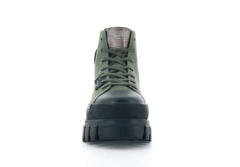 Palladium Revolt Hi Tx Women's Boots Olive Night | 702546-CYR