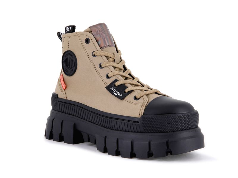 Palladium Revolt Hi Tx Women's High Tops Olive | 298476-LKX