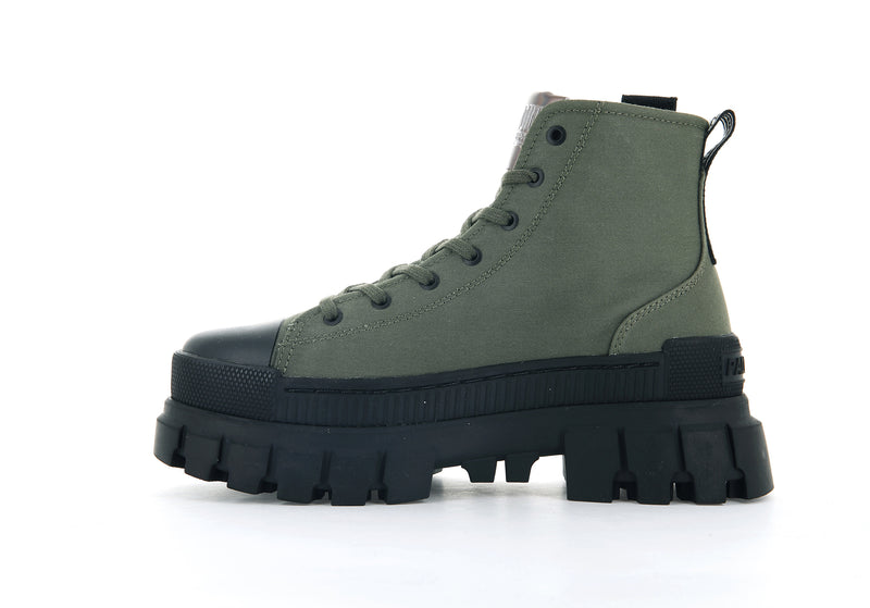 Palladium Revolt Hi Tx Women's High Tops Olive Night | 316872-NTH