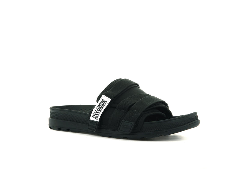 Palladium Solea Kids' Slides Black/Black | 973540-KGV