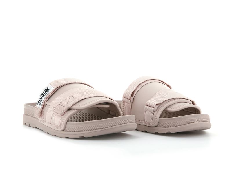 Palladium Solea Kids' Slides Rose Smoke | 104326-GSB