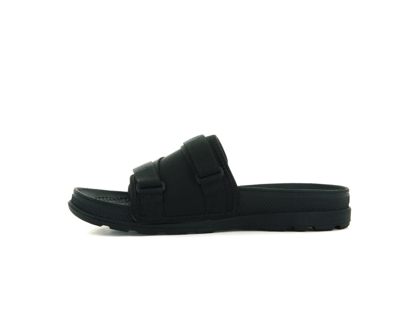 Palladium Solea Women's Slides Black/Black | 546708-QOZ