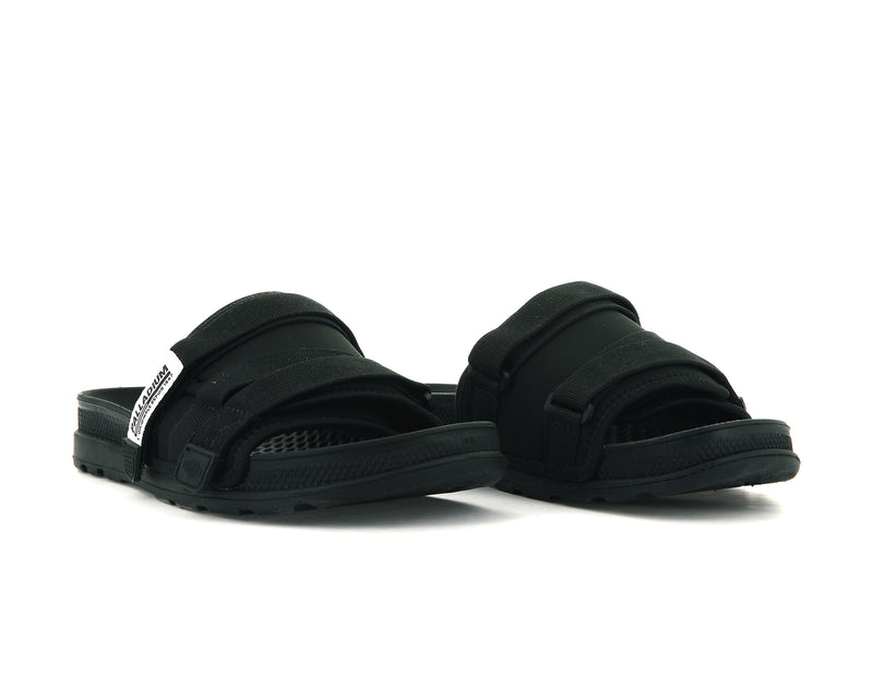 Palladium Solea Women's Slides Black/Black | 546708-QOZ