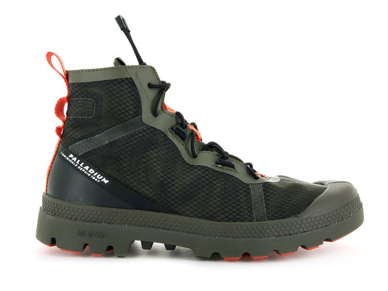 Palladium Travel Lite+ Adventure Kids\' Boots Olive Night | 538960-MFY