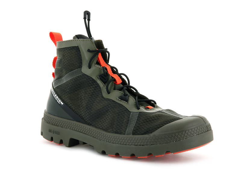 Palladium Travel Lite+ Adventure Women's High Tops Olive Night | 251968-EOD