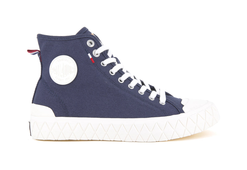 Palladium Palla Ace Canvas Mid Men's High Tops Mood Indigo | 437591-WBC