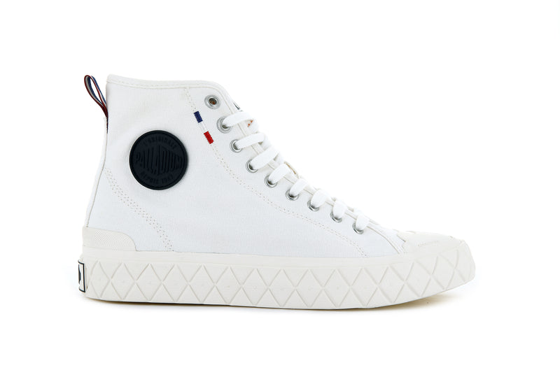 Palladium Palla Ace Canvas Mid Women's High Tops Star White | 304768-RME