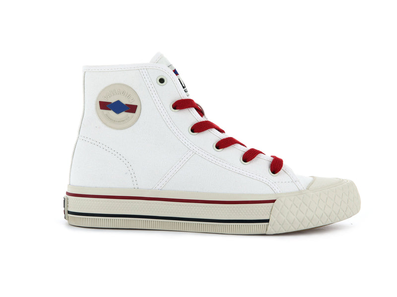 Palladium Palla Louvel Men's High Tops Star White | 614589-WUZ