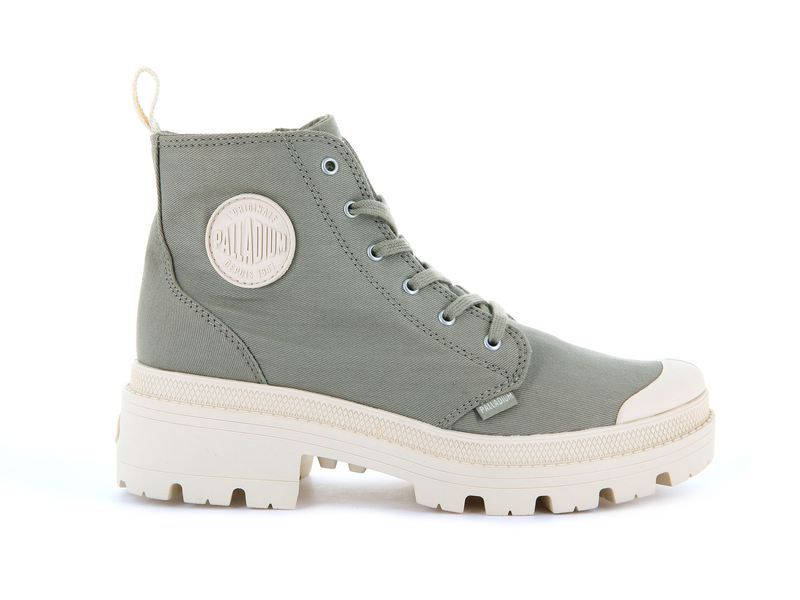 Palladium Pallabase Twill Women's Boots Dune | 098634-TXJ