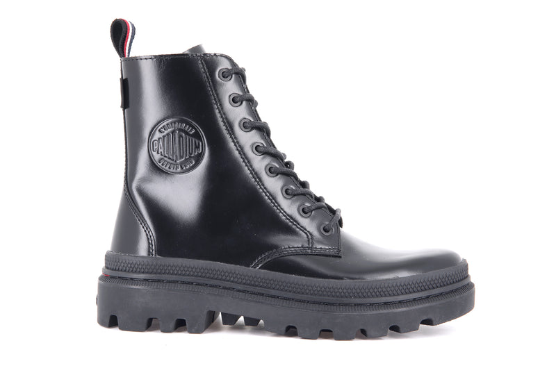 Palladium Pallatrooper Off-1 Women's Boots Black/Black | 403218-KBS