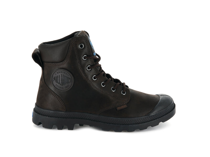 Palladium Pampa Cuff Wp Lux Kids' Boots Chocolate | 736125-RYV