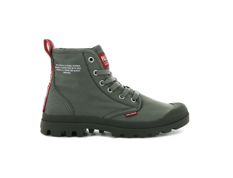 Palladium Pampa Hi Dare Kids' Boots Olive Night | 615043-IUL