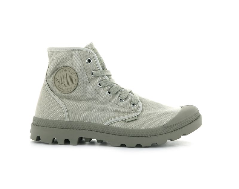 Palladium Pampa Hi Men's Boots Eucalyptus/Aluminium | 195682-KBM