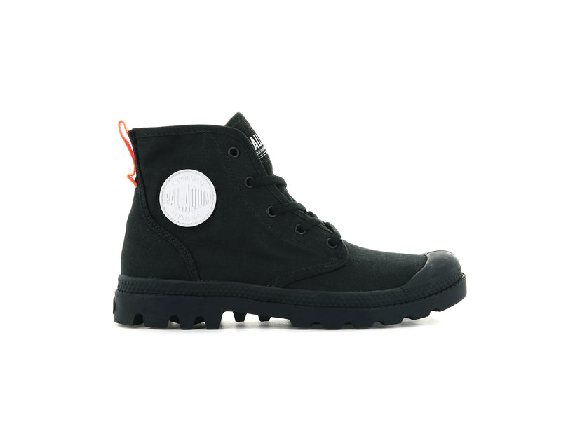 Palladium Pampa Hi Twill Women's Boots Black/Black | 198072-NAY