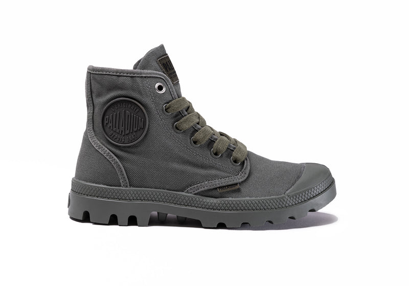 Palladium Pampa Hi V Kids' Boots Olive Night | 630824-MLW