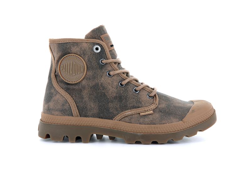 Palladium Pampa Hi Wax Kids' Boots Espresso | 803629-BOR