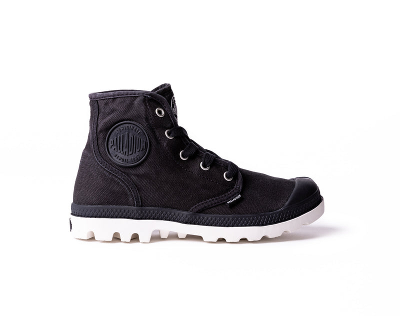 Palladium Pampa Hi Women's Boots Black/Marshmallow | 059872-DZK