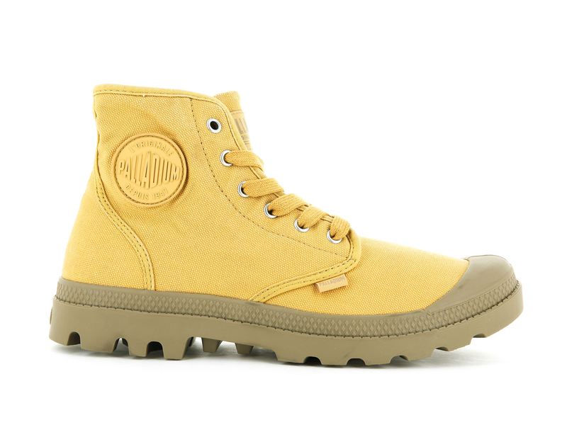 Palladium Pampa Hi Women's Boots Honey Gold | 495263-AHS