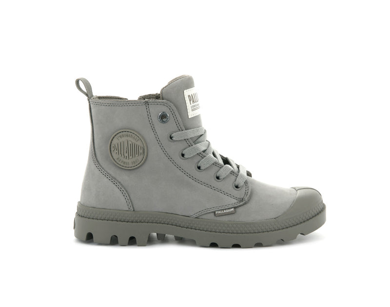 Palladium Pampa Hi Zip Nubuck Women's Boots Moonrock | 829751-LWP