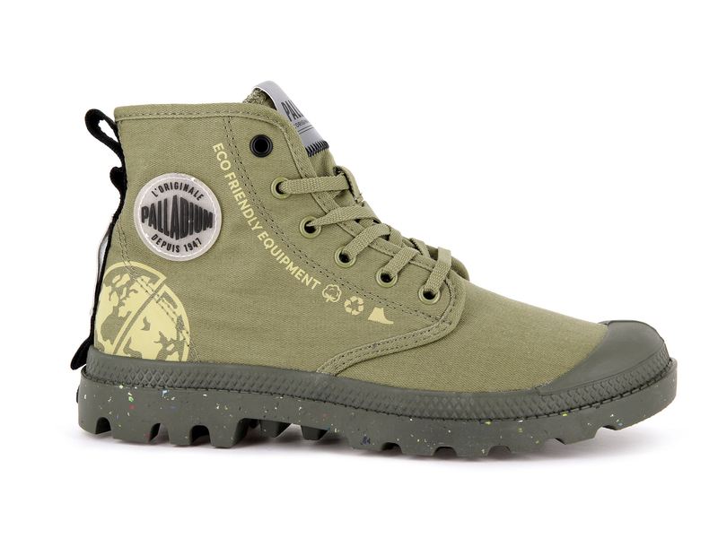 Palladium Pampa Organic Metro Women's High Tops Aloe | 832195-QRO