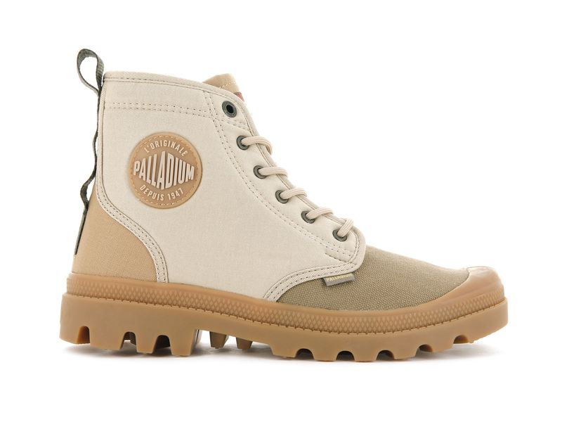 Palladium Pampa Shade 75th Men's High Tops Bone Brown | 316952-UVZ