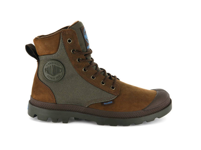 Palladium Pampa Sport Cuff Wpn Men's Boots Bridle Brown/Moon Mist | 947163-GLO